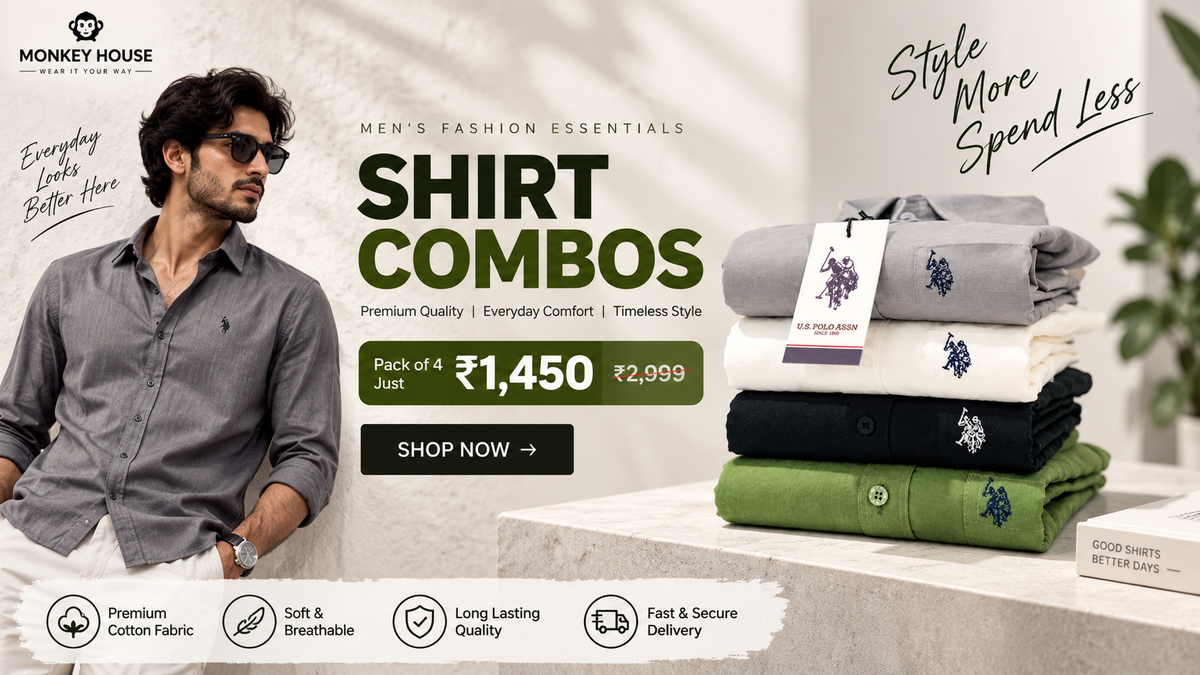 Shirt combo pack of 4